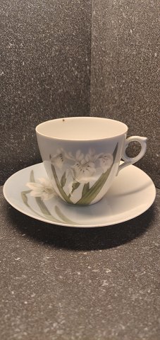Royal copenhagen art nouveau kaffekop med underkop. vintergæk